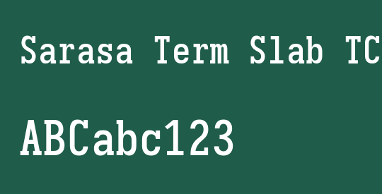 Sarasa Term Slab TC Semibold