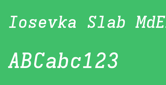 Iosevka Slab MdExObl