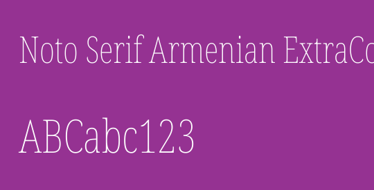 Noto Serif Armenian ExtraCondensed Thin