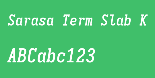 Sarasa Term Slab K Semibold
