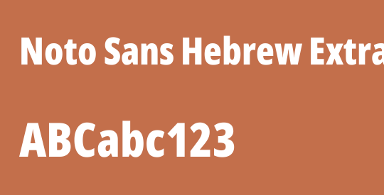 Noto Sans Hebrew ExtraCondensed Black