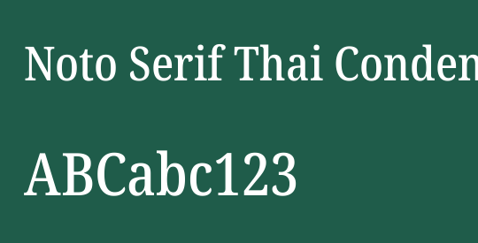 Noto Serif Thai Condensed Medium