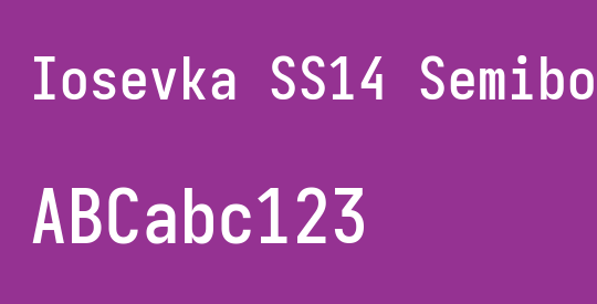 Iosevka SS14 Semibold