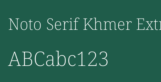 Noto Serif Khmer ExtraLight
