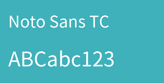 Noto Sans TC
