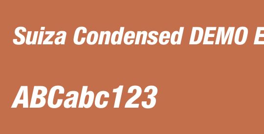 Suiza Condensed DEMO ExtraBold