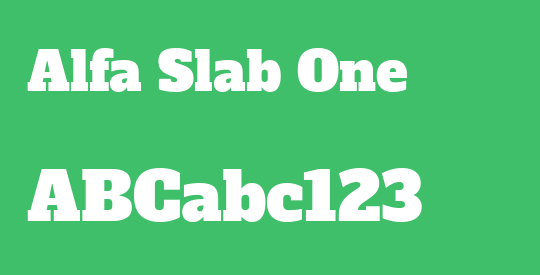 Alfa Slab One
