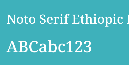 Noto Serif Ethiopic Medium