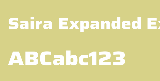 Saira Expanded ExtraBold