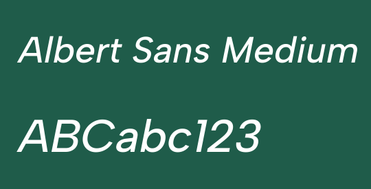 Albert Sans Medium