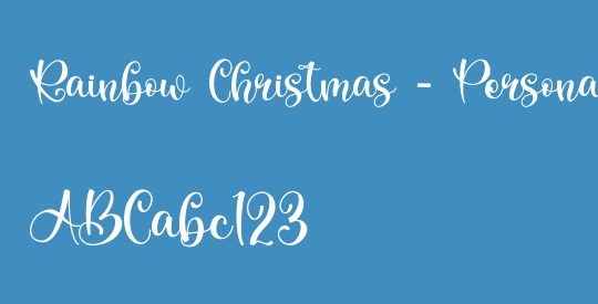 Rainbow Christmas - Personal Us