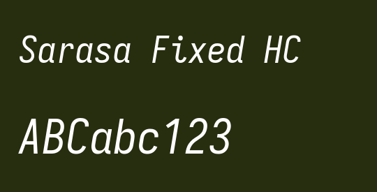 Sarasa Fixed HC