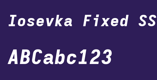 Iosevka Fixed SS13 HvExObl