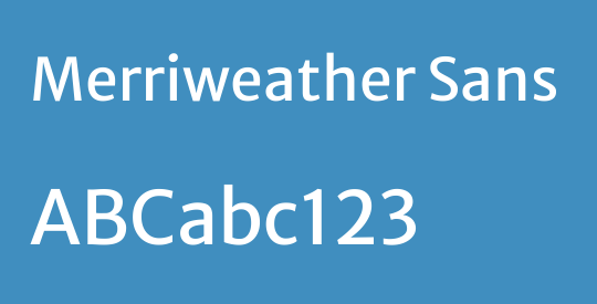Merriweather Sans
