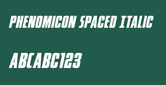 Phenomicon Spaced Italic