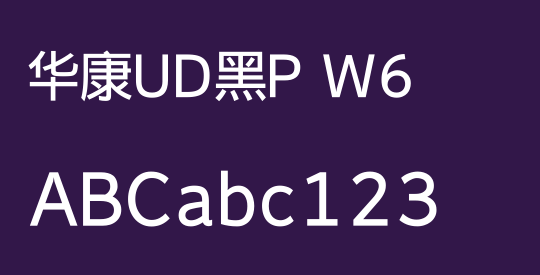 华康UD黑P W6