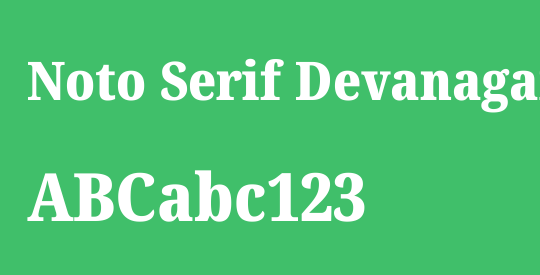 Noto Serif Devanagari Condensed Black