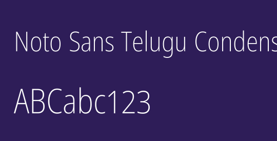Noto Sans Telugu Condensed ExtraLight
