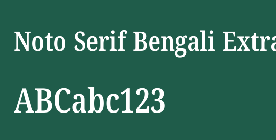 Noto Serif Bengali ExtraCondensed SemiBold