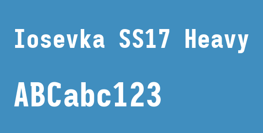 Iosevka SS17 Heavy