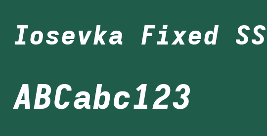 Iosevka Fixed SS06 HvExObl