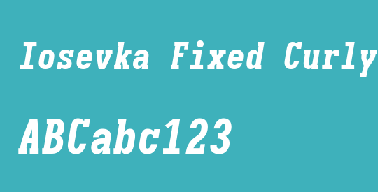 Iosevka Fixed Curly Slab HvObl