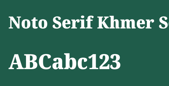 Noto Serif Khmer SemiCondensed Black