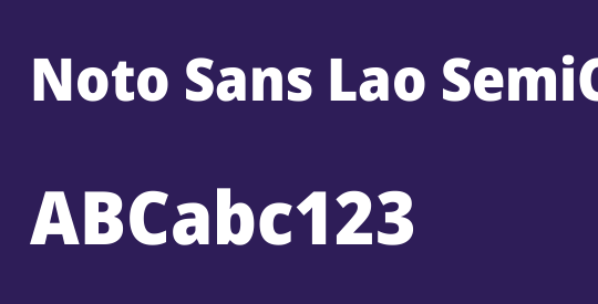 Noto Sans Lao SemiCondensed Black