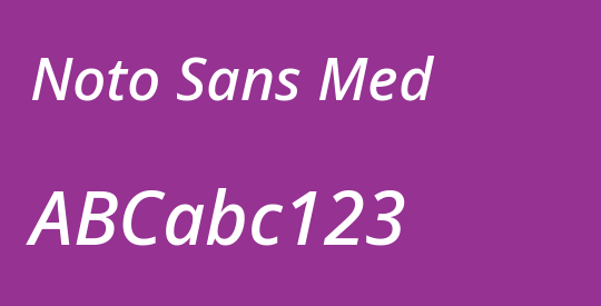 Noto Sans Med