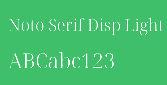 Noto Serif Disp Light