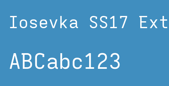 Iosevka SS17 Extended