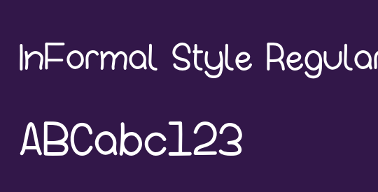 InFormal Style Regular