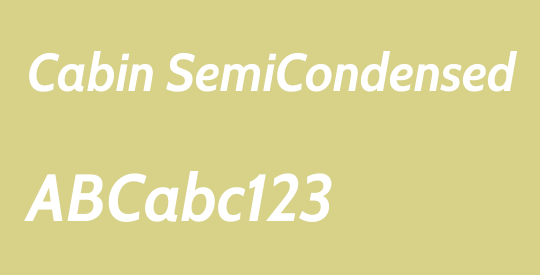 Cabin SemiCondensed