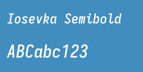 Iosevka Semibold