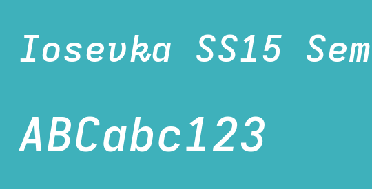 Iosevka SS15 Semibold Extended