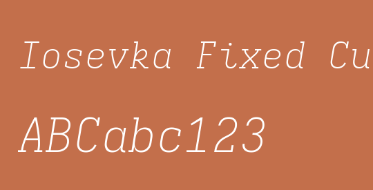 Iosevka Fixed Curly Slab XLtEx