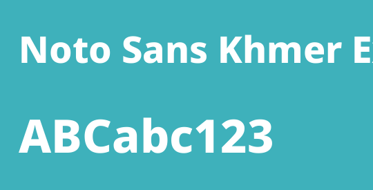 Noto Sans Khmer ExtraBold