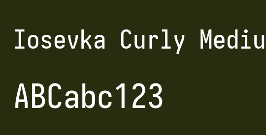 Iosevka Curly Medium
