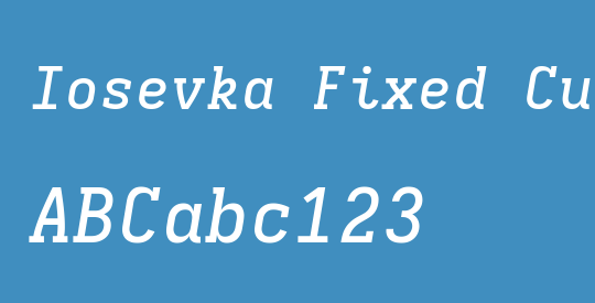 Iosevka Fixed Curly Slab MdEx