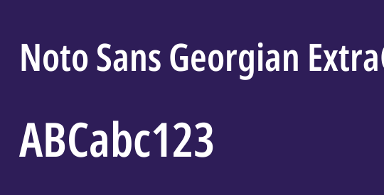 Noto Sans Georgian ExtraCondensed SemiBold