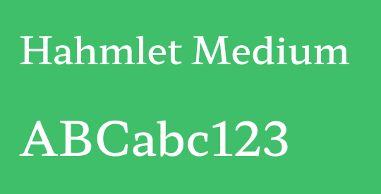 Hahmlet Medium