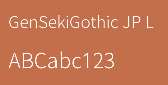 GenSekiGothic JP L