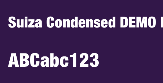 Suiza Condensed DEMO Black