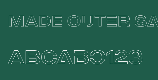 MADE Outer Sans Outline Alt