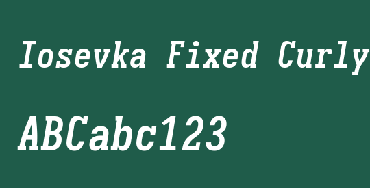 Iosevka Fixed Curly Slab Obl