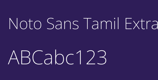Noto Sans Tamil ExtraLight