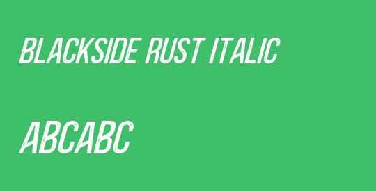 Blackside Rust Italic