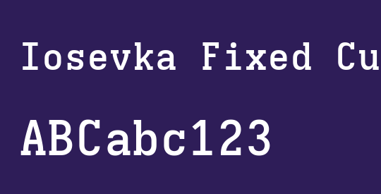 Iosevka Fixed Curly Slab SmBdEx
