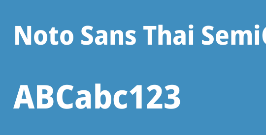 Noto Sans Thai SemiCondensed ExtraBold