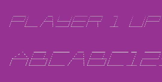 Player 1 Up Gradient Italic